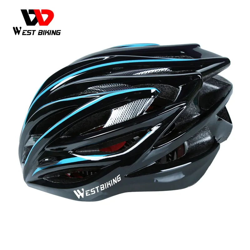 WEST BIKING Integrally-molded Helmet Cycling Safety Mountain Road Bike Helmet Wholesale Bicycle Helmets 54-62cm One Size Riding