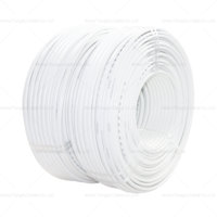 Câble plat RVVB haute flexibilité en PVC, fil de cuivre toronné, 2 conducteurs, 0,75-4,0 mm², gaine blanche, rouge et bleu, 300/500 V