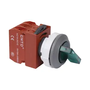 CNTD Mini botão redondo interruptor C3SIL 10A 600VAC tipo de travamento automático com alça longa e botão da lâmpada