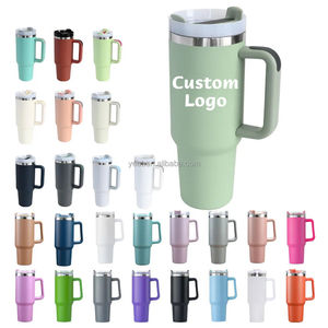 40oz 빨대와 뚜껑이 있는 텀블러 컵, 맞춤형 로고, 진공 단열 스테인리스 스틸, 스포츠용 이중벽 구조 여행용 머그 텀블러 - Product Image 1