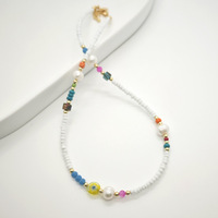Collier ras du cou bohème fait main avec perles Miyuki, perles de verre et perles d'eau douce, chaîne d'extension dorée réglable, cadeau d'été pour la plage