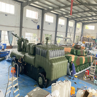 Réplique gonflable décorative d'obus/canon d'artillerie pour l'extérieur / Modèle gonflable de véhicule lanceur pour l'entraînement et les exercices