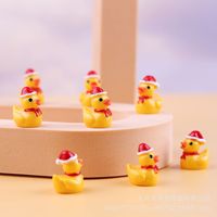 Figurine de canard miniature en résine, accessoire de décoration de Noël à faire soi-même, très vendue