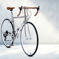 Nouveau Vélo de Route 700C à Cadre en Acier, Guidon Courbé, Style Rétro, Vitesses Variables et Simples, Version Étudiant pour l'Extérieur, le Trajet Quotidien et la Course