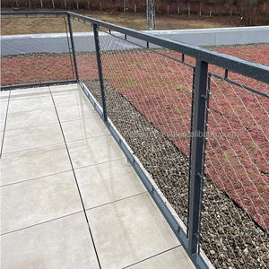 Type d'embout personnalisé Inox 304 316 Filet de câble <span class=keywords><strong>m</strong></span>étallique Maille Webnet de câble flexible en acier inoxydable pour garde-corps - Product Image 2