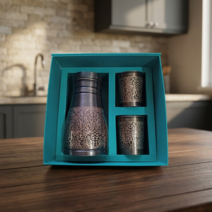 Bouteille d'eau pliable en cuivre martelé, réutilisable, pour adultes, cadeau de fête, écologique, compatible lave-vaisselle, logo personnalisé - Product Image 4