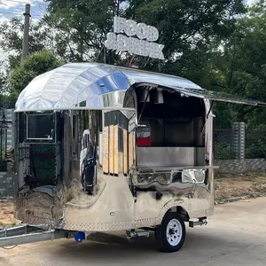 Mobiele Drankenwagen Bevroren Yoghurt Bal Trailer Mobiele Ijskar Gebruikt Snack Truck Met Ijs Vriezer