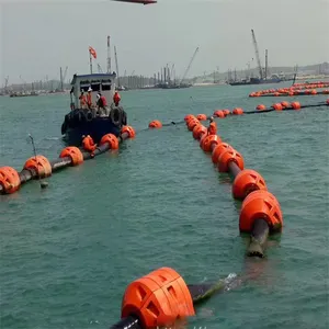 Flotteur de tubes en plastique HDPE de haute densité, 10 m, pour décharge de sable, bouée de dragage