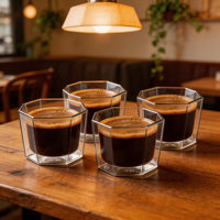 Gelas Minum Premium 350ml, Tumbler Kopi Bebas BPA, Aman untuk Mesin Cuci Piring, Desain Vintage, Gelas Kopi Berdinding Ganda