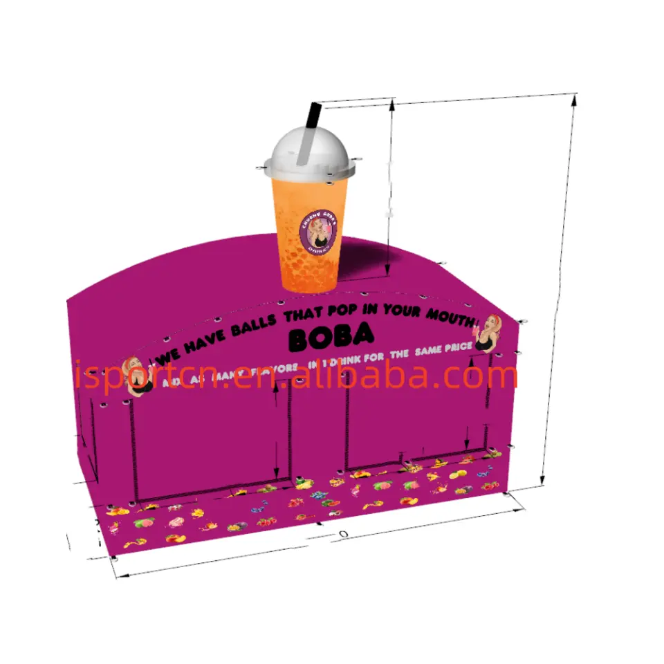 2024 nouveau design personnalisé stand de vente gonflable stand de carnaval/vendeur espace de boisson pour la promotion