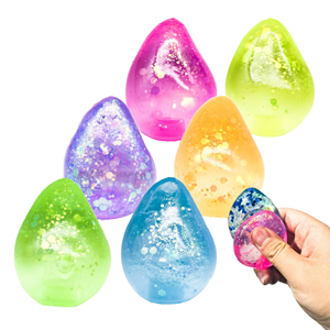 Venta Directa de Fábrica: Juguetes Sensoriales Antiestrés de TPR con Purpurina de Colores y Diseño de Gota de Maltosa para Niños y Adultos de 5 a 7 Años - Product Image 1