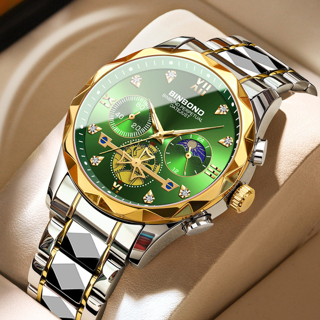 Luxury Man Wristwatch Chronograph Waterproof Luminous Men Watch Stainless Steel High Quality Sport Men's Quartz Watches