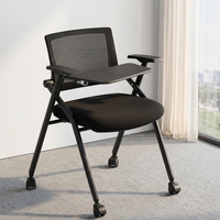 Chaise d'école pliable moderne et confortable avec tableau d'écriture, empilable, pour la formation scolaire