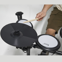 China Factory Hot Sale Cheap PriceIRIN 5 Drums 3 Cymbals Portable Silicone Electronic Drums Set Professional Electronic Drum Kit