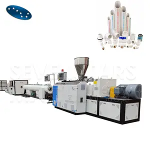 Conical twin screw extruder plastic pipe extrusion equipment/pvc pipe production line