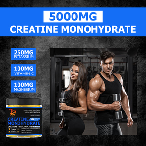 Custom Branded Dirtary Supplement Orange Taste <b>Creatine</b> Monohydrate Gummies Muscle Growth Gummy Gluten Free with Electrolyte - Product Image 2