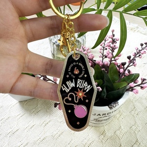 VastGifts Wholesale Customized Company Logo Design Soft Enamel Hard Enamel <strong>Gold</strong> Custom Metal <strong>Keychains</strong> for Bag Decoration - Product Image 2