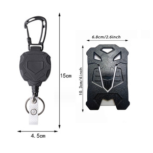 Nouvelle sangle mousqueton avec grande protection, câble en acier épaissi, enrouleur de badge tactique robuste rétractable, boucle à tirage facile - Product Image 2