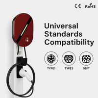 Chargeur EV ultra-rapide 22 kW 32 A triphasé GB/T, norme chinoise, application intelligente, contrôle WiFi BT, borne murale pour véhicules électriques BYD Zeekr NIO
