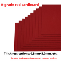 Papier cartonné rouge de qualité supérieure en pure pâte de bois, épais, double face, rouge chinois, format A4, pour bricolage, emballage cadeau, création artistique