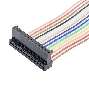 Custom 2.54mm Single Row IDC Connector Copper Conductor 24 AWG PVC Insulated Rainbow Flat Ribbon Plug Servo Extension <b>Cable</b> - Product Image 2