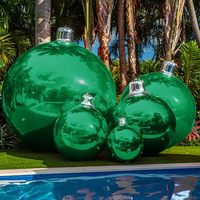 Boules de Noël gonflables, grands ballons brillants, ballons holographiques, grandes boules miroir gonflables brillantes pour décorations
