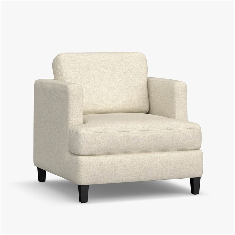 Customized Luxury Chairs For Living Room Home Comfortable Upholstered Gray Armchairs Living Room Sets