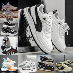 รองเท้ากีฬาผู้ชายขายดี รองเท้าลำลองแบบผูกเชือก แฟชั่นทันสมัย รองเท้าขายส่ง มีสินค้าในสต็อก - Product Image 1