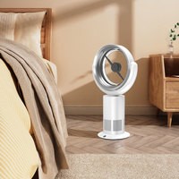 Kipas listrik dalam ruangan, kipas ventilasi Tanpa Pisau, meja pintar DC 10 pengaturan dapat diterima OEM