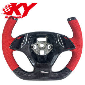 Volante deportivo personalizado de fibra de carbono y cuero estilo F1 para Chevrolet Corvette C7 Stingray Z06 ZR1 Camaro SS ZL1 - Product Image 1