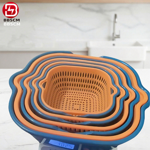 Set di 6 Cestelli in Plastica per Lavaggio e Drenaggio di Frutta e Verdura, Ciotola per Pulizia Lavello, Utensili da Cucina - Product Image 2