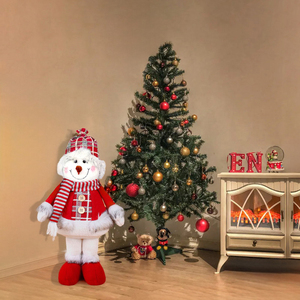 LINGKAI Muñeco de Peluche de Papá Noel y Muñeco de Nieve para Decoración Navideña, Regalo de Navidad, Decoración para Fiestas en Casa - Product Image 5
