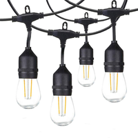 Guirlande lumineuse extérieure étanche YUNAN 5m 10m, guirlande décorative de jardin, douille E26 E27, ampoule IP65, guirlandes lumineuses extérieures S14