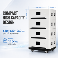 Batterie LiFePO4 empilable SOLAN CE 51.2V 314Ah 16kWh pour stockage solaire hors réseau, idéale pour les entreprises rurales