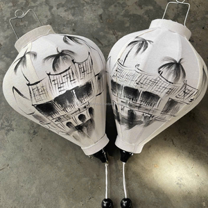 Lanterne en soie de bambou vietnamienne classique artisanale décorations artisanales traditionnelles pour le nouvel an et la fête des mères - Product Image 4