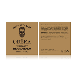 Balsamo per la barba naturale QBEKA per gli uomini balsamo per lo Styling e l'ammorbidimento dei baffi con burro di karité 60g - Product Image 5