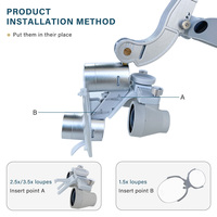 2.5X 3.5X loupes dentaires lampe LED pour grossissement loupes binoculaires 5W lumière dentiste phare chirurgical