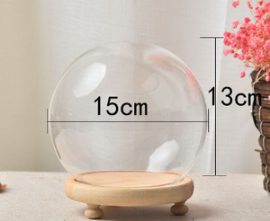 Caixa de vidro para decoração de flores criativa e eterna, caixa cega esférica, acessórios DIY para decoração de casa, presentes de feriados - Product Image 3