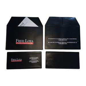 Portadocumentos Plegable para Auto <span class=keywords><strong>de</strong></span> PVC Rojo con Logotipo Personalizado en Relieve, Ecológico y <span class=keywords><strong>de</strong></span> Alta Calidad, Grosor <span class=keywords><strong>de</strong></span> 0.3-0.4mm, OEM - Product Image 2