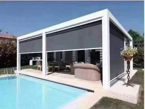 <span class=keywords><strong>Store</strong></span> <span class=keywords><strong>banne</strong></span> rétractable motorisée résistante au vent pour patio, rideau pare-soleil <span class=keywords><strong>motorisé</strong></span>, <span class=keywords><strong>store</strong></span> enrouleur extérieur électrique, auvent rétractable électrique - Product Image 4