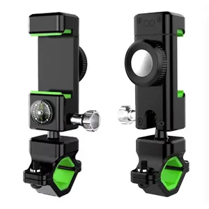 Hot selling 360 Multifunctional Anti Theft Bicycle Mountain Bike Motorcycle Handlebar Phone Holder bracket Stand with Compass