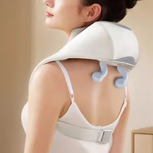 New Heated Rechargeable Shiatsu Kneading Cervical Neck And Shoulder Massager With Heat