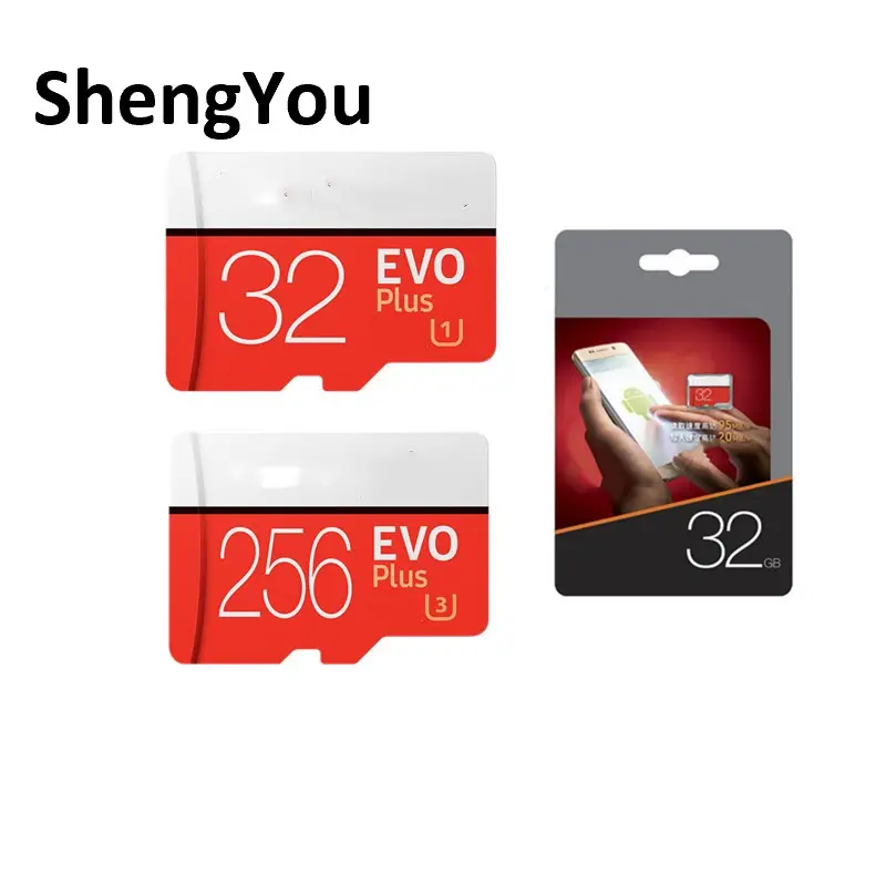 2020 großhandel Evo Plus-Class 10 Speicher Karten 32GB 64GB 128GB 256GB Micro TF SD Karte mit Freies Adapter für Samsung