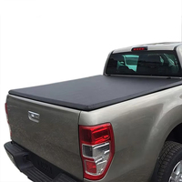 Couvre-tonneau de ramassage Couvre-lit de camion en PVC pliant souple Couvercle à trois volets pour Ford Ranger