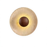 Applique Murale LED Style Wabi-Sabi Vintage 3500K Jaune Chaud Finition Travertin pour Restaurant, Gîte, Couloir, Escalier, Ambiance