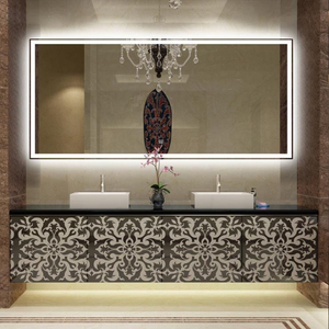 Hình Chữ Nhật Lớn Tường Gương Trang Trí Vanity Chống Sương Mù Chiếu Sáng Thông Minh Phòng Tắm <span class=keywords><strong>Led</strong></span> Full <span class=keywords><strong>Length</strong></span> Gương 3D <span class=keywords><strong>LED</strong></span> <span class=keywords><strong>Light</strong></span> Strip Hiện Đại - Product Image 2