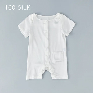 (<span class=keywords><strong>Pigiama</strong></span> da donna) pagliaccetto da bambino 100% seta di gelso body intero <span class=keywords><strong>pigiama</strong></span> da neonato estivo - Product Image 6