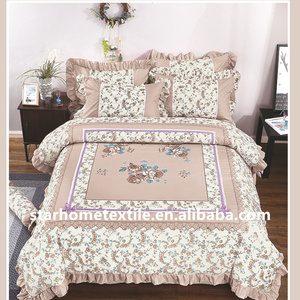 Bộ Ga Trải Giường Đệm Bông Bộ Ga Giường Màu Hồng Sang Trọng Mùa Hè Thiết Kế Mới Hàng Mới Về - Product Image 2