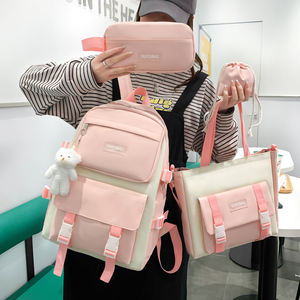 Ensemble de sacs à dos pour filles d'université <span class=keywords><strong>tendance</strong></span> <span class=keywords><strong>2022</strong></span>, de haute qualité, durables et mignons, 4 pièces, motif animalier, sacs d'école pour femmes - Product Image 6