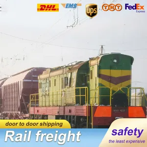 Fast amazon ddp door to door train transport railway freight forwarder shipping to Europe france Portugal Ukraine poland